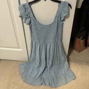 Light Blue Zesica Seamless Sundress with ruffles. Size Medium! Never Worn!